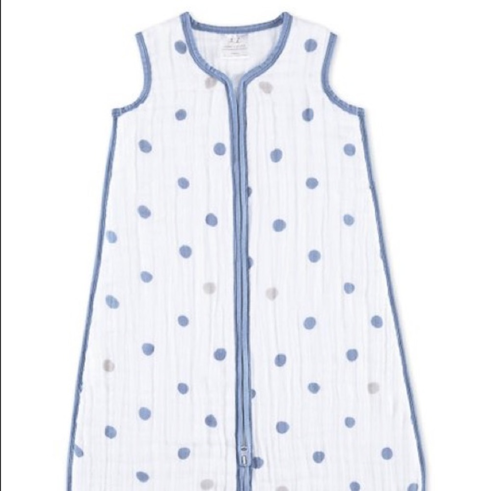 Aden + Anais White and Blue Rock Star Sleep Sack S